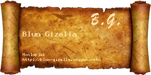 Blun Gizella névjegykártya